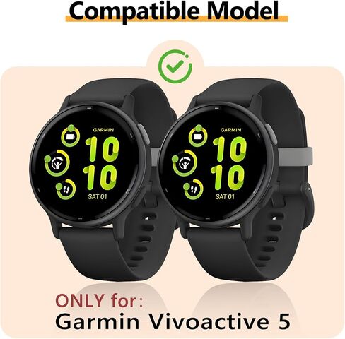 1+3 عبوات متوافقة مع حافظة واقي الشاشة Garmin Vivoactive 5، ملحقات واقية من الصدمات من البولي كربونات الصلب مع فيلم in Kuwait
