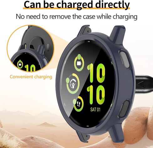 1+3 عبوات متوافقة مع حافظة واقي الشاشة Garmin Vivoactive 5، ملحقات واقية من الصدمات من البولي كربونات الصلب مع فيلم in Kuwait
