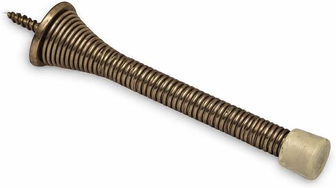 Delaney 3 3/4" Spring Door Stop Antique Nickel in Kuwait