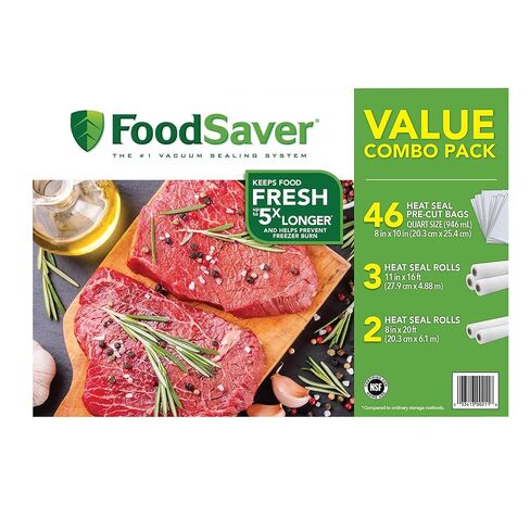 لفائف كومبو لحقيبة FoodSaver وأكياس مسبقة القطع في عبوة واحدة in Kuwait