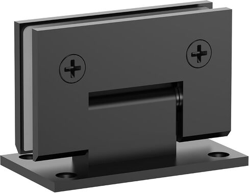 Stainless Steel Shower Door Hinges 180° with Precision Hydraulic Technology for Silent Operation, Shower Door Hardware Replacement Fits 6/25" to 1/2" Tempered Glass (Matte Black, 2 Pack) in Kuwait