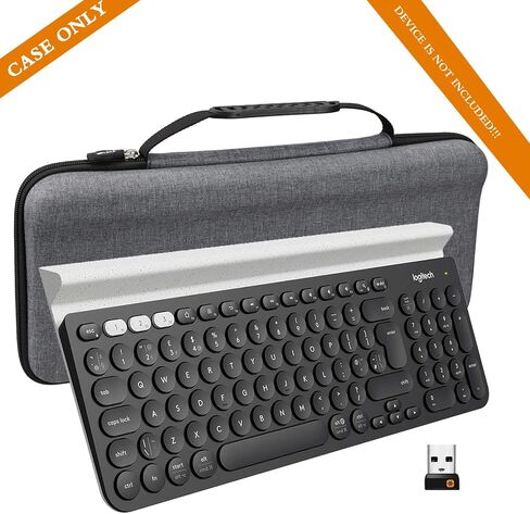 جراب Aproca الصلب متوافق مع لوحة المفاتيح اللاسلكية متعددة الأجهزة Logitech K780، وحقيبة تخزين محمولة للملحقات (الجراب فقط) in Kuwait