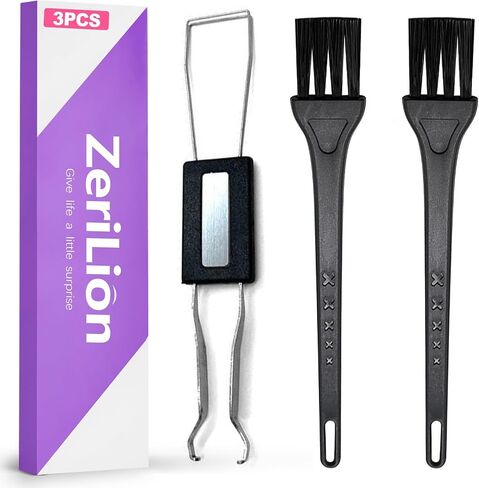 2 في 1 لوحة المفاتيح الميكانيكية Keycap Puller Switch Puller Tool Kit الفولاذ المقاوم للصدأ مفتاح مزيل مع فرش تنظيف مزدوجة لصيانة لوحة المفاتيح in Kuwait