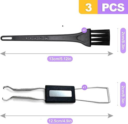 2 في 1 لوحة المفاتيح الميكانيكية Keycap Puller Switch Puller Tool Kit الفولاذ المقاوم للصدأ مفتاح مزيل مع فرش تنظيف مزدوجة لصيانة لوحة المفاتيح in Kuwait