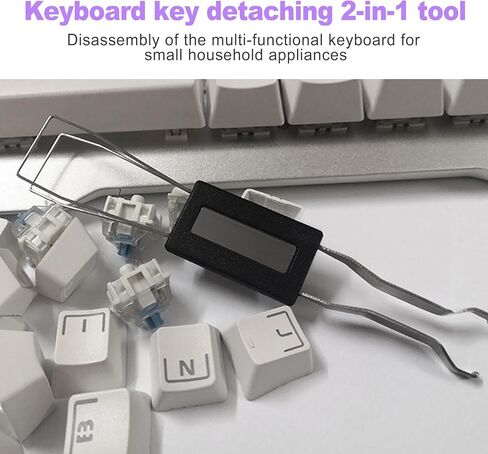 2 في 1 لوحة المفاتيح الميكانيكية Keycap Puller Switch Puller Tool Kit الفولاذ المقاوم للصدأ مفتاح مزيل مع فرش تنظيف مزدوجة لصيانة لوحة المفاتيح in Kuwait