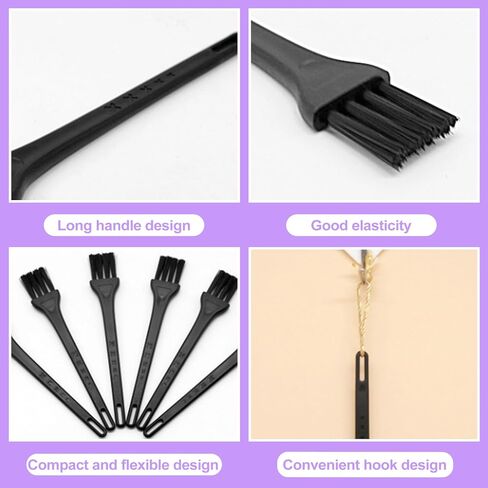 2 في 1 لوحة المفاتيح الميكانيكية Keycap Puller Switch Puller Tool Kit الفولاذ المقاوم للصدأ مفتاح مزيل مع فرش تنظيف مزدوجة لصيانة لوحة المفاتيح in Kuwait
