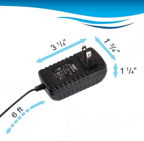 محول التيار المتردد/مصدر الطاقة HQRP لاستبدال لوحات المفاتيح Casio CA-100 / CA100 / CA-110 / CA110 [مدرج في قائمة UL] بالإضافة إلى محول التوصيل الأوروبي HQRP in Kuwait