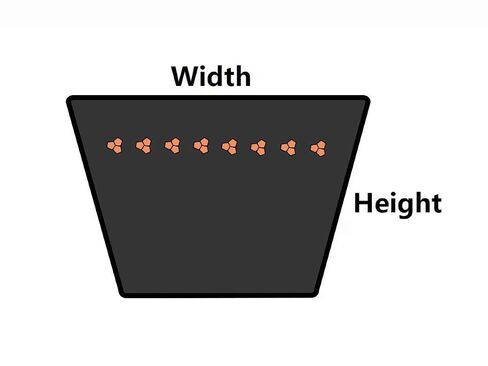 B965Li (965mm Inside Circumference 17mm Width 11mm Height) Rubber V-Belt Wrapped Black in Kuwait