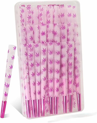 CoonesPaper 50 Pack Pink Purple Paper Straw Shaped Madeof Natural and Environmentally Friendly Materials,Pink - Purple in Kuwait