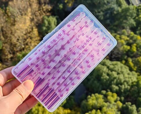 CoonesPaper 50 Pack Pink Purple Paper Straw Shaped Madeof Natural and Environmentally Friendly Materials,Pink - Purple in Kuwait