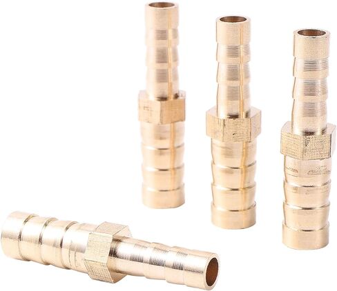 5pcs Brass Hose Fitting Pipe 6mm to 8mm Hose Bulkhead Brass Barbed Tube Pipe Fitting Coupler Connector Pipe Joint in Saudi Arabia