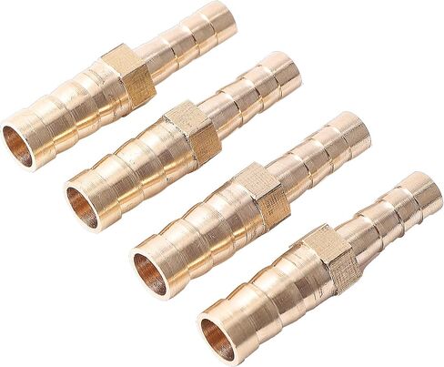 5pcs Brass Hose Fitting Pipe 6mm to 8mm Hose Bulkhead Brass Barbed Tube Pipe Fitting Coupler Connector Pipe Joint in Saudi Arabia