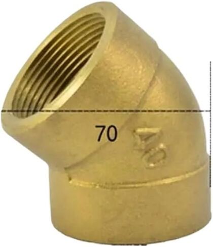 1-1/2" BSPP Euqal Female Brass 45 Degree Elbow Pipe Fitting Coupler Connector Water Gas Oil in Saudi Arabia