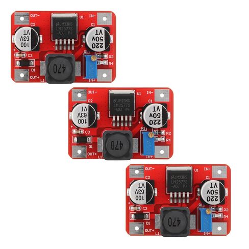 3pcs LM2577 Adjustable High Efficiency DC-DC Boost Module 3.5-35V Input 5-56V Output 3A with LED Indicator in Kuwait