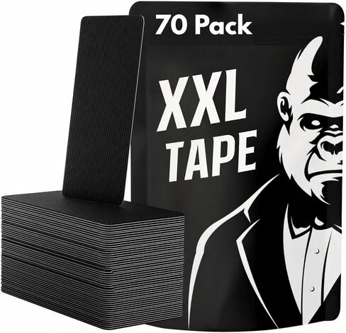 شرائط لاصقة ممتازة من XXL Tape (70 عبوة) - إزالة خالية من الألم، لا تسبب الحساسية، خالية من اللاتكس ولطيفة على الجلد - شريط قطني صديق للبشرة in Kuwait