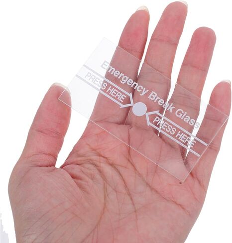Manual Fire Alarm Switch Cover Transparent Glass Replacement for Fire Alarm Call Points Clear Markings 2-Pack in Kuwait