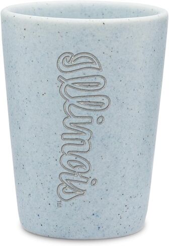 Rico Industries NCAA Illinois Fighting Illini Standard Baby Blue 2oz Ceramic Shot Glass for Fans, Laser Engraved In Trendy Color Single Shot Glass in Kuwait