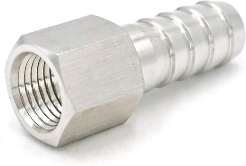 1/4" Female to 12mm Hose 304 Stainless Steel Splicer Hose Tail Connector 98 bar in Saudi Arabia