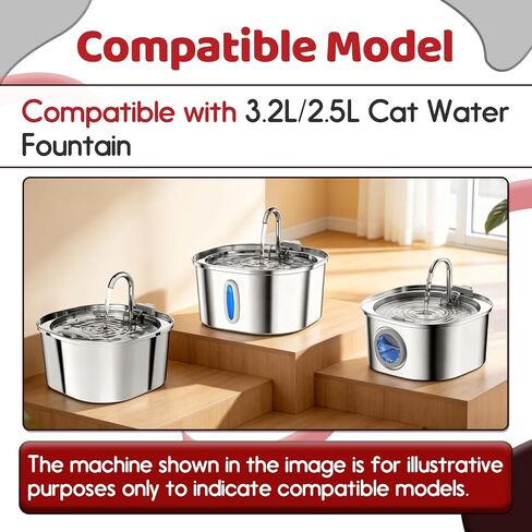 24+24 قطعة من الفلاتر والإسفنج المتوافقة مع نافورة الحيوانات الأليفة PEKTACO سعة 3.2 لتر/2.5 لتر | تنقية دقيقة تنظف الماء وتنعش الروائح in Kuwait