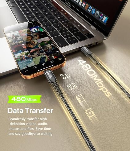 كابل USB C بطول 10 أقدام 2 حزمة، كابل USB C إلى USB C بقوة 240 وات شحن سريع لشاحن الهاتف الطويل سلك شاحن من النوع C لهاتف iPhone 17 Pro Max و16 15 وiPad Pro/Air وApple MacBook وأجهزة الكمبيوتر المحمولة - أسود in Kuwait