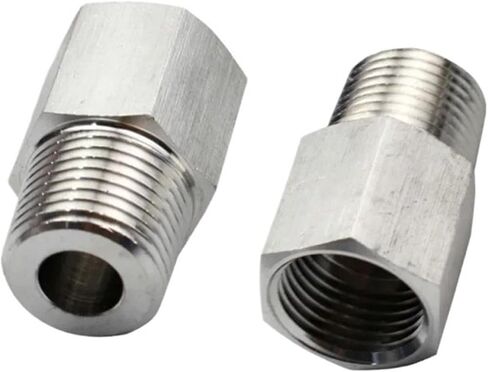 1/8 "1/4" 3/8 "1/2" 5/8 "1" BSPP أنثى إلى ذكر الفولاذ المقاوم للصدأ جلبة وصلة أنابيب موصل مقرنة قياس الضغط العالي (DN125) in Kuwait