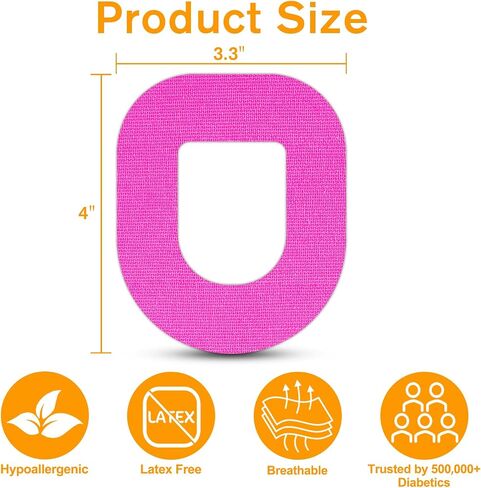 Omnipod 5 Overpatches 40 حزمة من الرقع اللاصقة المقاومة للماء لـ Omnipod، زملاء قرنة قابلة للتنفس ومرنة، Omni Pod 5 طبقة لاصقة لحماية البقاء لفترة طويلة، متعددة الألوان in Kuwait