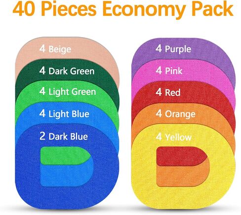 Omnipod 5 Overpatches 40 حزمة من الرقع اللاصقة المقاومة للماء لـ Omnipod، زملاء قرنة قابلة للتنفس ومرنة، Omni Pod 5 طبقة لاصقة لحماية البقاء لفترة طويلة، متعددة الألوان in Kuwait