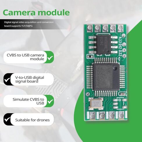 2 قطعة CVBS التناظرية إلى وحدة كاميرا بـ USB AV-to-USB إشارة رقمية التقاط الفيديو تحويل دعم المجلس/MJPG سهلة التركيب وسهلة الاستخدام in Kuwait