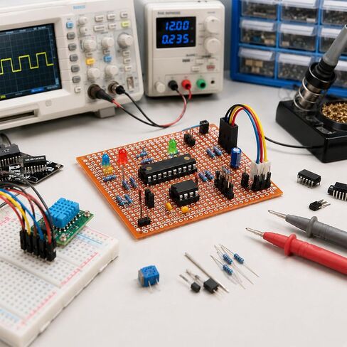 15 قطعة من مجموعة النموذج الأولي للوحة الأداء، لوحات دوائر بروتوبورد، لوحات بروتوبورد PCB مقاس 5 × 7 سم، 432 فتحة لوحة تجارب عالمية للدوائر المطبوعة للمشروعات الإلكترونية، تجربة اللحام بنفسك in Kuwait