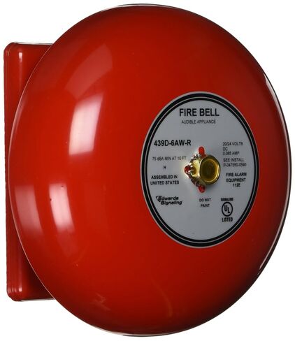 Fire Bell, Red, H 3 11/32 x L 6 x W 6 In in Kuwait