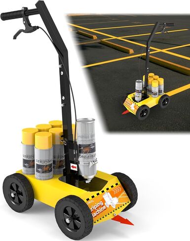Parking Lot Striping Machine, Striping Line Marking Machine, Compatible with Professional Inverted Striping Spray Paint, Line Paint Striper Machine for Fast and Accurate Marking in Kuwait