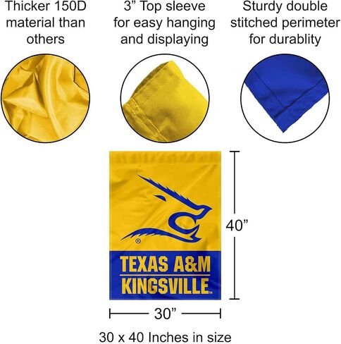 TAMU Kingsville Javelinas Double Sided House Flag in Kuwait