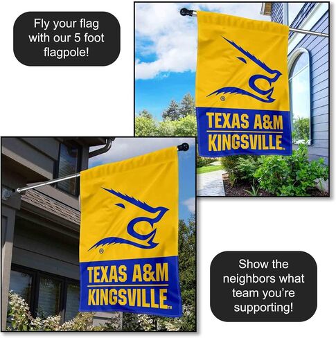 TAMU Kingsville Javelinas Double Sided House Flag in Kuwait