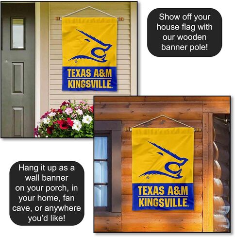 TAMU Kingsville Javelinas Double Sided House Flag in Kuwait