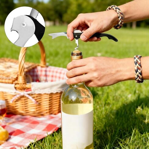 110 Pack Waiter Corkscrew Wine Openers Black Heavy Duty Hinges All in One Double Hinged Tools for Bartenders Servers Sommelier in Kuwait