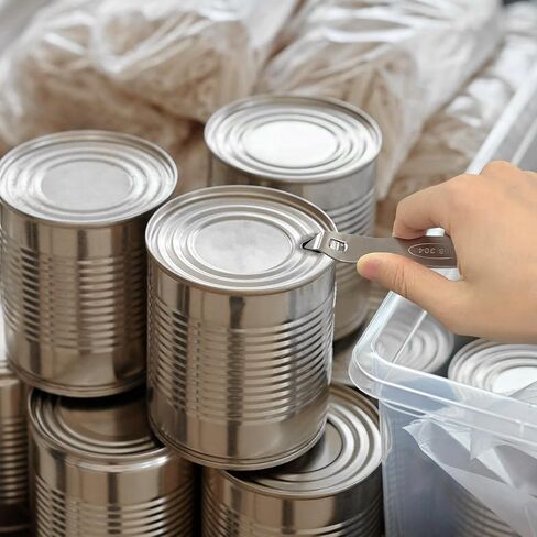 قطعتان من فتاحة زجاجات متعددة الوظائف من الفولاذ المقاوم للصدأ، فتاحة علب 2 في 1 للعلب التقليدية (بدون عروة سحب) وأغطية زجاجات قابلة للخلع in Kuwait