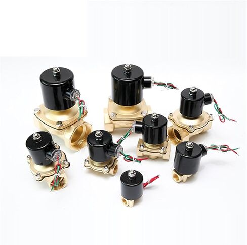 1/2 Inch Normally Closed Brass Solenoid Valve 220V 24V 12V 24VAC 1Pcs(EPDM-SEAL_220VAC) in Kuwait