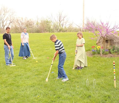 Deluxe 8-Player Croquet Game Set with Duffel Carry Bag (Eight 32" Handles) in Kuwait