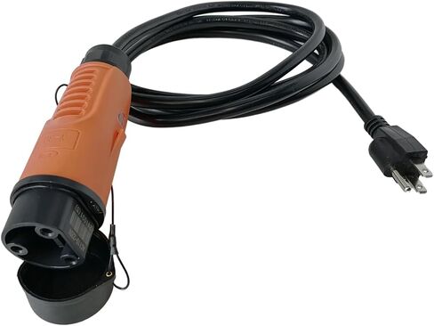 سلك طاقة لشحن عربة الجولف Y-30 مدرج من ETL لكولمان DR48V وكاندي AGM Kruiser 4P EV، كابل شحن عالي التحمل 14 AWG، برتقالي 8.2 قدم in Kuwait