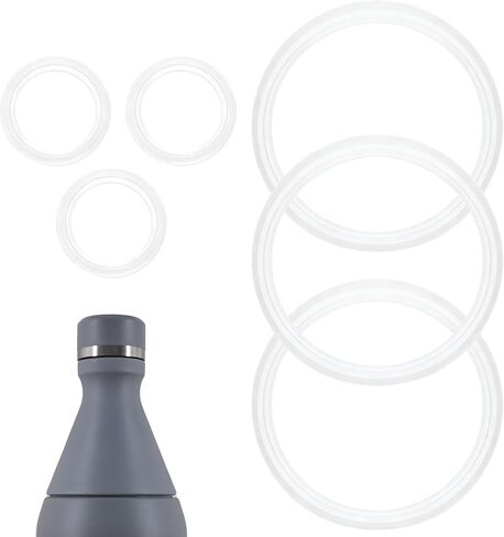 6 Pcs Replacement Gaskets for Stanley All Day Slim Bottle 20oz & 34oz,Silicone Seal O Ring Replacement Gaskets Compatible with Stanley All Day Slim Bottle for Cap & Body in Kuwait