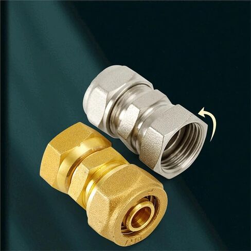 ضغط نحاسي مستقيم Pex 1216/1418/1620/2025/2632 تركيبات أنابيب الألومنيوم إلى وصلة اتحاد الإناث DN15 (1216xDN15 Nickelage) in Kuwait