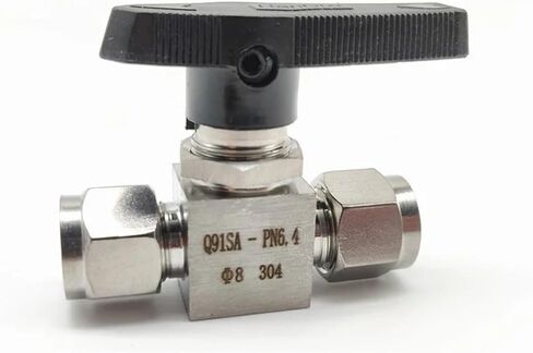 304 الفولاذ المقاوم للصدأ 1/8 "1/4" 3/8 "1/2" 3/4 "مزدوج الطويق أنبوب وصلة أنابيب صمام كروي عالي الضغط(05) in Kuwait