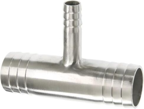 1pc Hose Barb Reducer Tee 3 Ways Splitter 304 Stainless Steel Hosetail Connector Coupler Fitting(38-10-38mm) in Kuwait