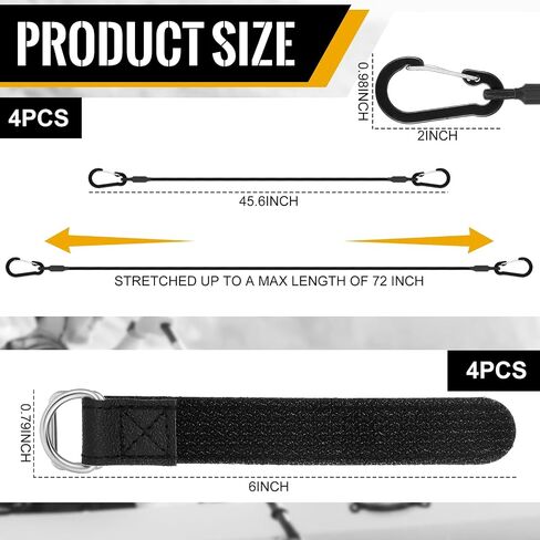 Civaner 4 Pack Kayak Paddle Leash Fishing Lanyard Kayak Fishing Accessories Kayak Paddle Cord Fishing Pole Tether Fishing Rod Straps for Fishing Tools, Rods, Paddles in Kuwait