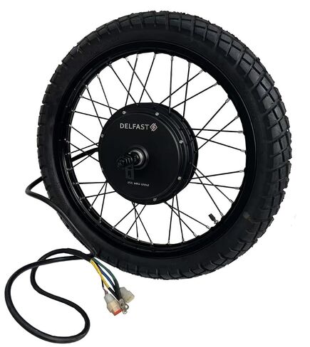 محرك QS 205 150 مم بقدرة 5000 وات، حافة سوداء 19 * 1.6 مع عجلة خلفية عالية السرعة 3.5T QS 5000W مع إطار شارع 80/100-19 in Kuwait