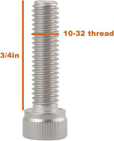 6 قطعة 10-32 Threadx3/4 بوصة مسامير من الفولاذ المقاوم للصدأ متوافقة مع معظم حلقات محور محرك السكوتر الكهربائي in Kuwait
