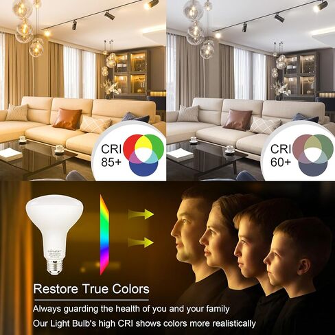 comzler 6 عبوات BR30 مصابيح إضاءة LED للفيضانات، 2700 كلفن أبيض دافئ، ما يعادل 65 وات، مصابيح إضاءة بقاعدة E26، قابلة للتعتيم 120VAC CRI85+ 850 لومن، لمبة إضاءة سقف داخلية للمطبخ وغرفة المعيشة in Kuwait
