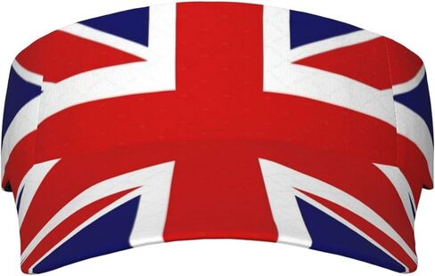 English Flag Print Foldable Sun Visor Hat Lightweight Adjustable Sun Visor Hat Outdoor Sports Cap for Adults Black in Kuwait