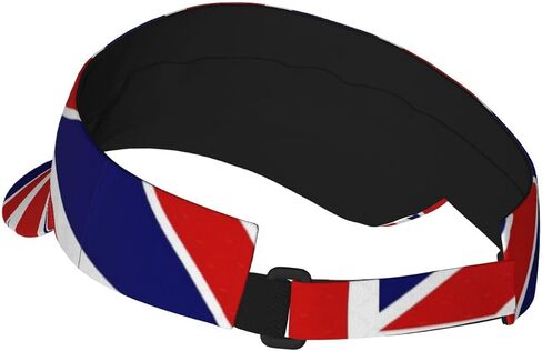 English Flag Print Foldable Sun Visor Hat Lightweight Adjustable Sun Visor Hat Outdoor Sports Cap for Adults Black in Kuwait