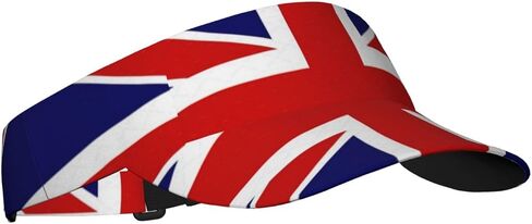 English Flag Print Foldable Sun Visor Hat Lightweight Adjustable Sun Visor Hat Outdoor Sports Cap for Adults Black in Kuwait